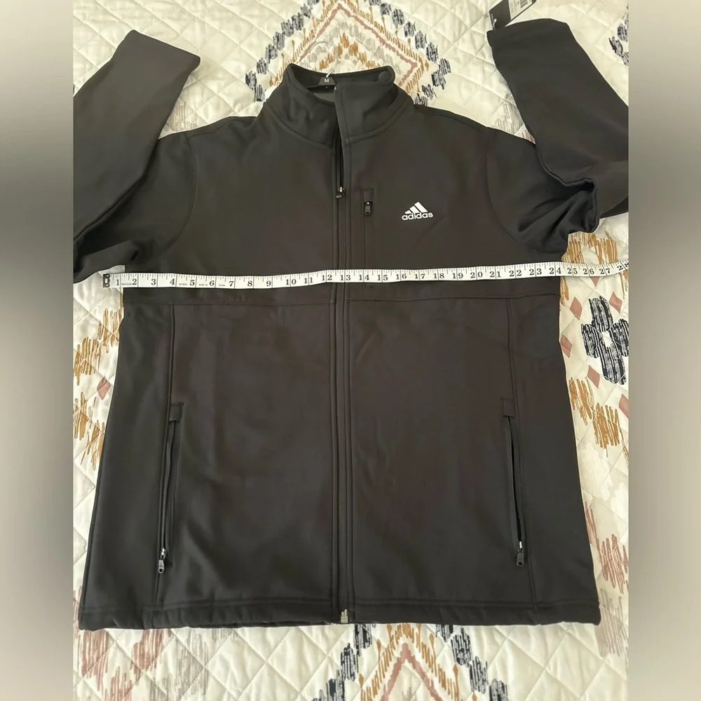 Adidas‎ Golf Softshell, Fleece Lined, Full Zip Golf Jacket Black Medium. NWT.